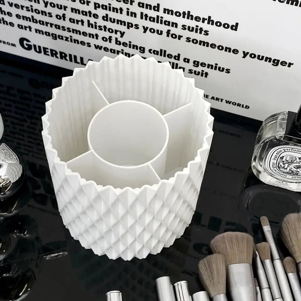 Makeup Bucket Organizer, Multifunctional Rotating Pencil Makeup Brush Holder, Hollow Multiuse Organizer, Non-slip Round Multi Grid Desktop Sundries Pencil Holder, Lipstick Eyebrow Pencil Holder, Desktop Makeup Brush Storage Bucket Makeup Bucket Organizer, Multifunctional Rotating Pencil Makeup Brush Holder, Hollow Multiuse Organizer, Non-slip Round Multi Grid Desktop Sundries Pencil Holder, Lipstick Eyebrow Pencil Holder, Desktop Makeup Brush Storage Bucket